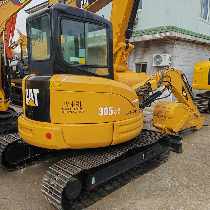 Excavadoras usadas CAT CAT 305.5SR Excavadora de raspadores / Máquinas de construção civil usadas CAT 305SR Excavadora 5T
