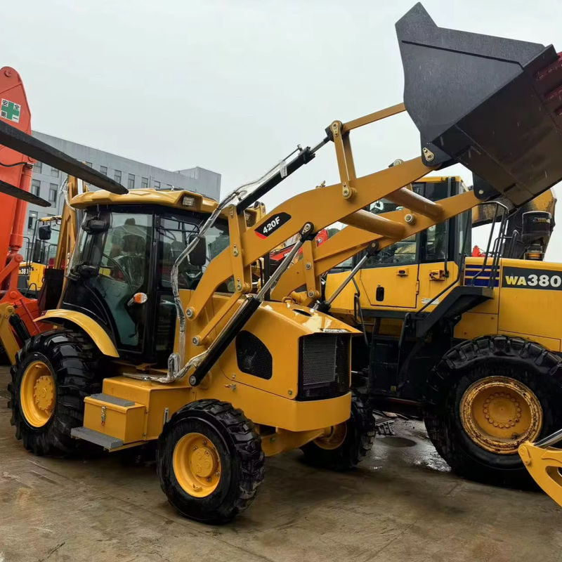 Carregador de retroescavadeira usado Caterpillar CAT420F Carregador de retroescavadeira cat 420f/ japonês de segunda mão motor de retroescavadeiras em boas condições