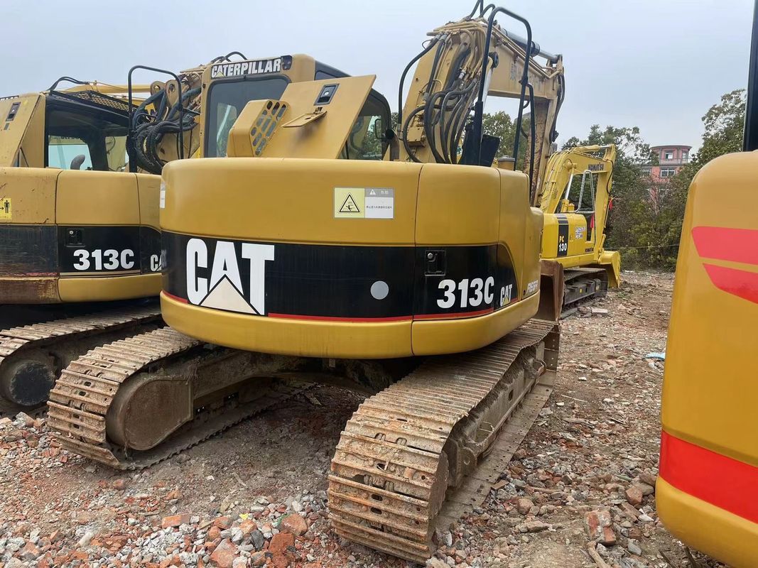 Excavadora de 13 toneladas usada cat 313c/alta potência de escavação