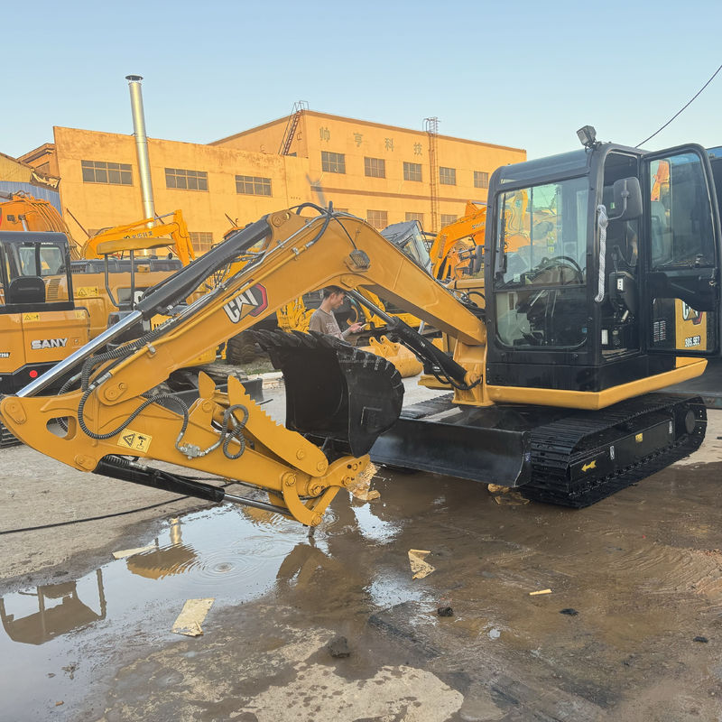 Excavadora Usada Alta Eficiência de Trabalho Mini Excavadoras Caterpillar Máquinas de Movimentação de Terra Cat 305.5e2 Com Polegar Hidráulico