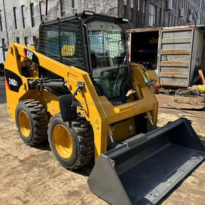 máquina de deslizamento usada CAT 246D3 Caterpillar escavadeira de rodas