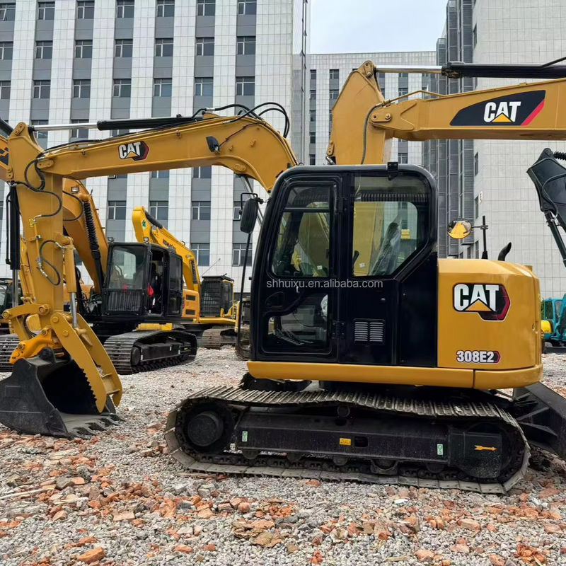 cor amarela de alta potência de escavação usada cat308e/excavadora de segunda mão cat308e à venda
