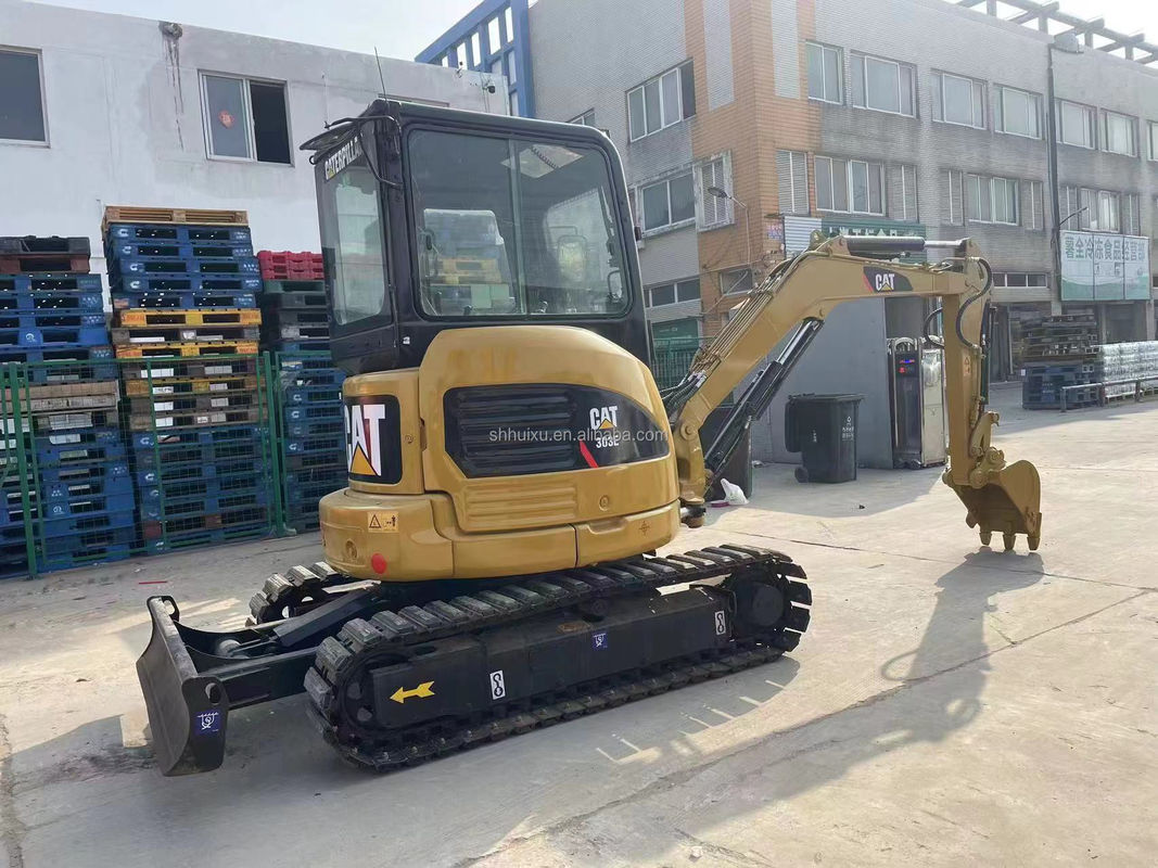 mini mini excavadora usada cat303e de cor amarela para venda